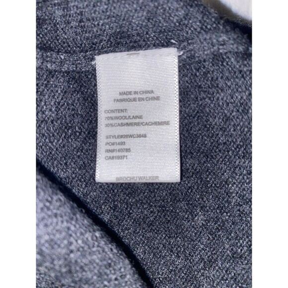 Brochu Walker Wool/Cashmere Sweater Removable Collar Charcoal Gray Women’s Sz XS - Picture 8 of 10